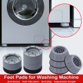 4Pcs Universal Anti Vibration Pads Washing Machine Rubber Feet Mat Anti-vibration Pad Noise-reducing Furniture Lifting Foot Base. 