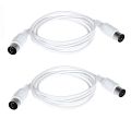 2Pcs MIDI Extension Cable 5 Pin Male to 5 Pin Male Electric , 1.5M. 