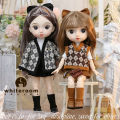 Bjd Dolls 33cm Clothes Full Set 1/6 Kawaii Baby Reborn Dolls Toys For Girls 23 Ball Jointed Barbie Doll Dress Up DIY Kids Toys. 