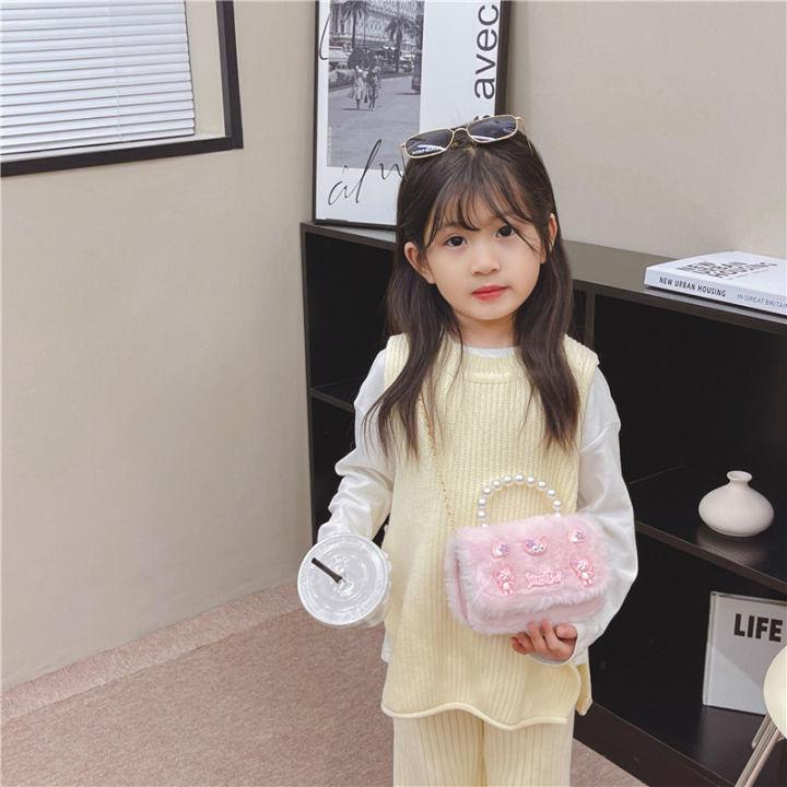 New%20kids%20bag%20cartoon%20cute%20little%20girl%20pearl%20tote%20bag%20little%20fragrance%20princess%20plush%20shoulder%20cross-body%20bag%20-%20Image%203