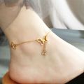 Women rose golden butterfly anklet (Payel) for Women.