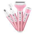 Kemei KM-6637 Multifunctional 4 in 1 Rechargeable woman body shaver Beard Eyebrow, Nose Trimmer set Female Electric shaver. 