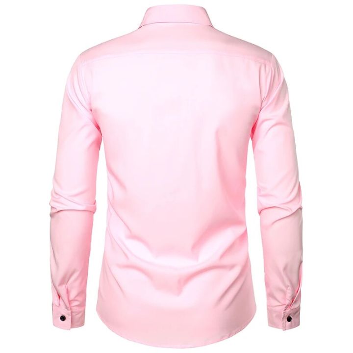 Pink%20Ruffle%20Ruche%20Frill%20Tuxedo%20Shirt%20Men%20Retro%2070s%20Long%20Sleeve%20Button%20Down%20Pleats%20Shirt%20Mens%20Wedding%20Party%20Dinner%20Chemsie%20Homme%20-%20Image%202