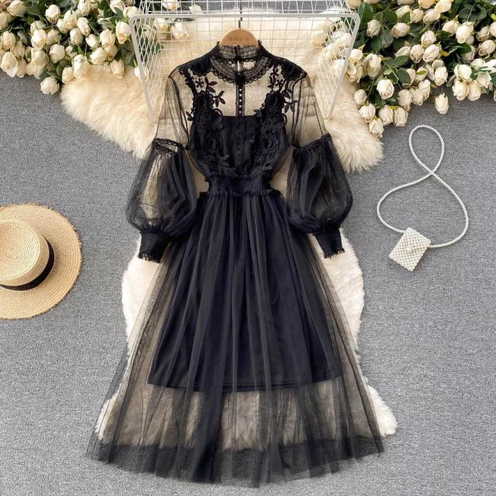 Dress%20Long%20Dresses%20Women%20Floral%20Maxi%20Lantern%20Sleeve%20Stand%20Collar%20Elegant%20High%20Waist%20Slim%20Fit%20Party%20A%20Line%20Vestidos%20Summer%20-%20Image%206