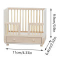 1:12 Dollhouse Miniature Baby Cot Crib Furniture Model Decor Kid Play House Toy Podazz. 