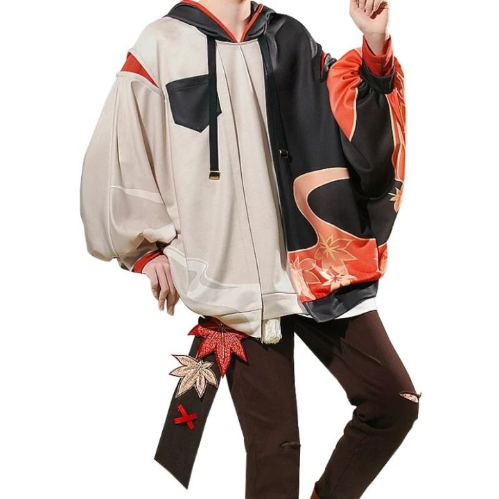 Game%20Yuanshen%20Impact%20Kaedehara%20Kazuha%20Doujin%20Hoodie%20Genshin%20Impact%20Kazuha%20Casual%20Wear%20Cosplay%20Costume%20Hoodie%20-%20Image%206