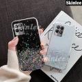 Phone case Realme Narzo 50 Back cover Full Stars Moon Starry Sky Transparent Bling Sequins Soft Back cover for Realme Narzo 50 cases. 