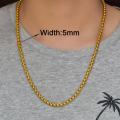 Men's Necklace Stainless Steel Cuban Link Chain.