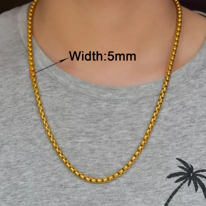 Men's%20Necklace%20Stainless%20Steel%20Cuban%20Link%20Chain%20-%20Image%202