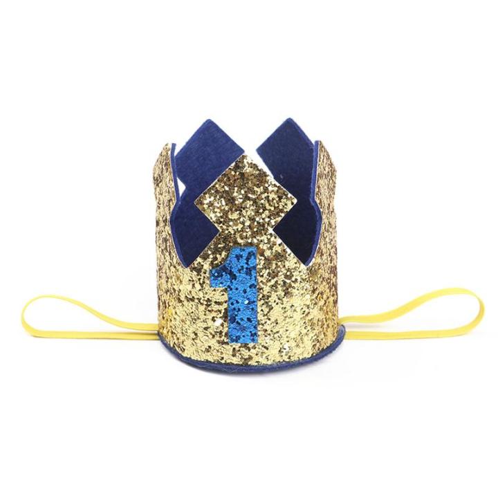 1%202%203%20Years%20Old%20Birthday%20Hat%20Baby%20Shower%20Decorative%20Headband%20Children's%20Party%20Crown%20Hat%20Blue%20Gold%20Birthday%20Crown%20Party%20Hats%20-%20Image%205