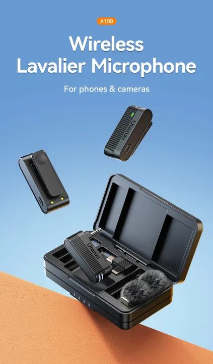 Ulanzi%20A100%20Dual%20Wireless%20Microphone%20Lavalier%20MIC%20for%20iPhone%2015%20Pro%20Pro%20Max%20Camera%20Sound%20Recording%20Real-time%20Monitoring%20-%20Image%207