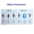 100Pcs Auto Fastener Mixed Clip Car Body Push Retainer Pin Rivet Bumper Door Trim Panel Retainer Fastener Kit with 6 Inch Screwdriver Car Accessories. 