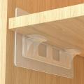 Houseeker Enhanced Clapboard Bracket Hooks Punch-Free Layered Partition Support Shelf Paste Hook Clapboard Wall Mounted Stickers.