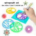 【DIV MALL】(NEW)Spirograph set Draw Spiral Designs Interlocking Gears Wheels with pen,Creative paint toy For Adults Kids drawing toy.