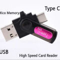 USB OTG Card Reader Type C OTG TF SD Memory Card Reader Adapter. 