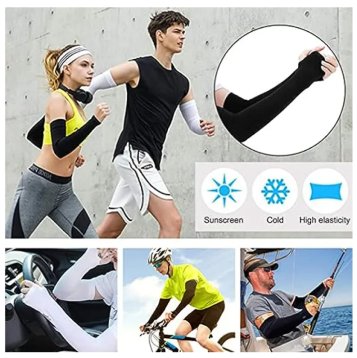 1%20Pair%20Arm%20hand%20Sleeve%20cycle%20Sleeves%20Uv%20Protection%20for%20Men%20Women%20Black%20-%20Image%203