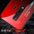 Biruiqu For Red Magic 7 / Redmagic 7s Shockproof Gradient Tempered Glass Back Soft Silicone Edge Case Cover. 