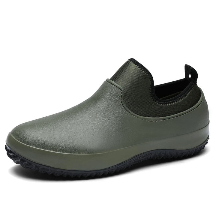 【selevn roind】 Men Slip On Resistant Oil-proof Kitchen Shoes Chef Multifunctional Restaurant Garden Waterproof Safety Work Medical Shoes