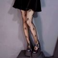Jacquard Red Fishnet Tights Socks Stockings Flame Net Pants Spider Skull Tights New Sheer Pantyhose High Elastic.