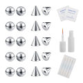 ZS Stainless Steel Lip Studs Stick-on Eyebrow Ring Non Piercing Jewelry Nose Studs Face Piercing Jewelry Dermal Anchor.