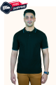 Ebony Black Solid Polo Shirt.