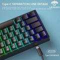 LEAVEN K620 Wired Mechanical Keyboard 61 Keys RGB Lights Green Axis ESports Gaming Office Personality Key Computer Accessories. 