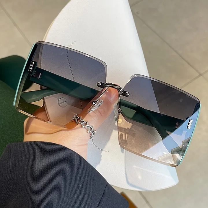 Enacolor%20Big%20Square%20Rimless%20Cut%20Edge%20Sunglasses%20Sun%20Glasses%20Women%20Ins%20Accessories%20-%20Image%205