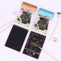 【DATA FROG Global MALL】Scratch Black Cardboard Creative DIY Draw Paper Notebook Cute Supplies Stationery. 