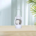 5-Inch Mini LED Hurricane Lamp (Battery Operated) - Warm Yellow Light. 