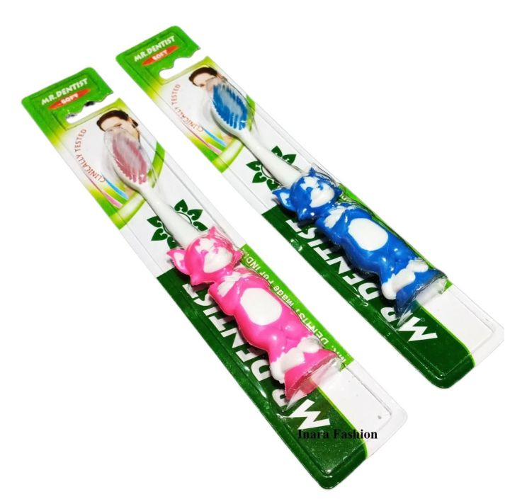 Mr.%20Dentist%20Soft%20Tooth%20Brush%20for%20Baby%20Kid%20-2%20Piece%20Tom%20Carton%20Doll%20Shape%20Multicolor%20-%20Image%202
