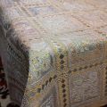 Protect Your Table With The Pvc Waterproof Oil-Proof Gold clour 6 seater Dining Linen Tablecloth Protector Dining Table Cover-84 X54 inches/4.6 hat by 3 hat- lira-2.