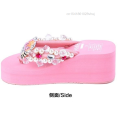 Sanrio Hello Kitty Soft Flip Flop Sandals Y2k Beach Slides Shoes Women Kawaii Casual Wedge High Heels Platform Slippers Ladies House Foocus. 