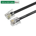 PATCHTEK RJ11 to RJ45/RJ9 to RJ9 Connector Telephone Cable 8p4c 6p4c 4p4c Adapter Modular Handset Voice Extension Data Cable. 