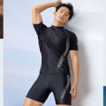 Jiyang swimsuit men's swim trunks 22 new short sleeve five-point pants full body suit hot spring men's swimsuit teen. 