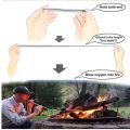 Stainless Steel Blowpipe Pocket Bellow Collapsible Air Blow Stick Campfire Fire Tool Outdoor Bushcraft Camping Hiking Cooking.