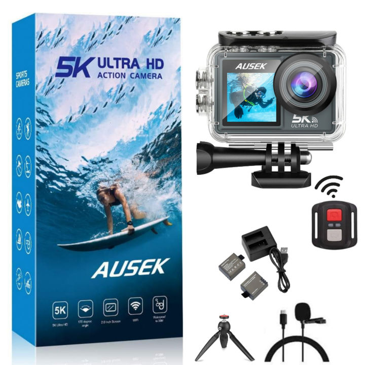 Ausek%20AT-M40R%205K%20Ultra%20HD%20Dual%20Screen%205K/4K%20Waterproof%20Action%20Camera%20With%20Extranal%20Microphone%20and%20Remote%20-%20Image%204