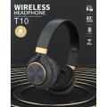 T10 New Style Wireless Bluetooth Headphones With Memory Card Slot With Noise Reduction. 