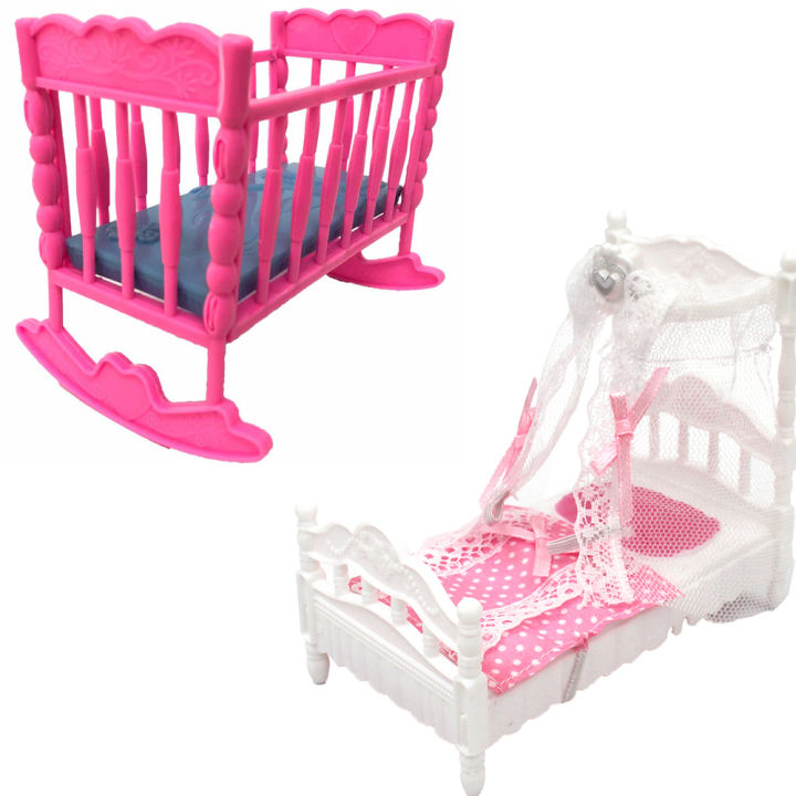 CUANFEN%20NK%20Mix%20Doll%20Toys%20Mini%20Mirror%20Bed%20Table%20Kitchen%20Fridge%20For%20Barbie%20Accessories%20Doll%20For%20Kelly%20Tableware%20Play%20House%20Furniture%20JJ%20-%20Image%205