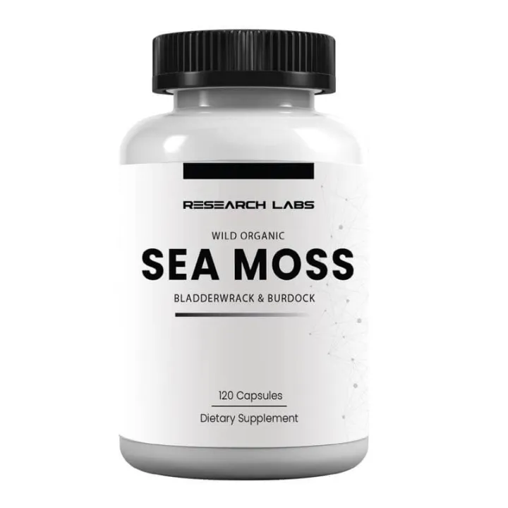 Organic Irish Sea Moss Thyroid Support supplement by Research Labs- 120 Capsules