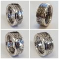 Morgan Silver Dollar Coin Ring 'Heads' Silver Plated Handmade Men Vintage Punk Personality Coin Rings Fashion Jewelry. 