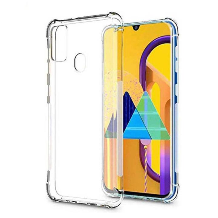 For Samsung Galaxy M21 / Samsung galaxy M30s Edge-Reinforced Shockproof Cushion Back Clear Hybrid Transparent Sof Silicon Cover Casing