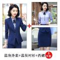 2023Spring and Autumn New Business Suit Women's Suit Suit Female College Student Interview Formal Wear Hotel Front Stage Work Wear Clothes. 