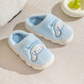 Sanrios Anime Kuromi Plush Slippers Warm My Melody Cartoon Anti Slip Wear Resistant Slippers Waterproof Cotton Shoes Girl Gift.