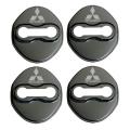 4PCS Car Door Lock Cover Latch Case Stainless Steel Gate Lock Protection Cover for ASX Outlander Pajero Sport Eclipse Cross Lancer EX. 