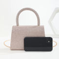 Women Fashion Evening Bag Solid Color Sequins Glittering Wrist Bag Versatile Evening Top-Handle Bag Dinner Party Wedding Bag.