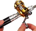 Telebrands As Seen on Tv MINI POCKET PEN FISHING ROD POLE WITH GOLDEN BAITCASTING REEL SET. 
