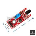 Flame Sensor Module KY-026 4-Pin (Red) | High-Sensitivity Fire Detection Sensor for Arduino, ESP32 & Raspberry Pi Projects. 