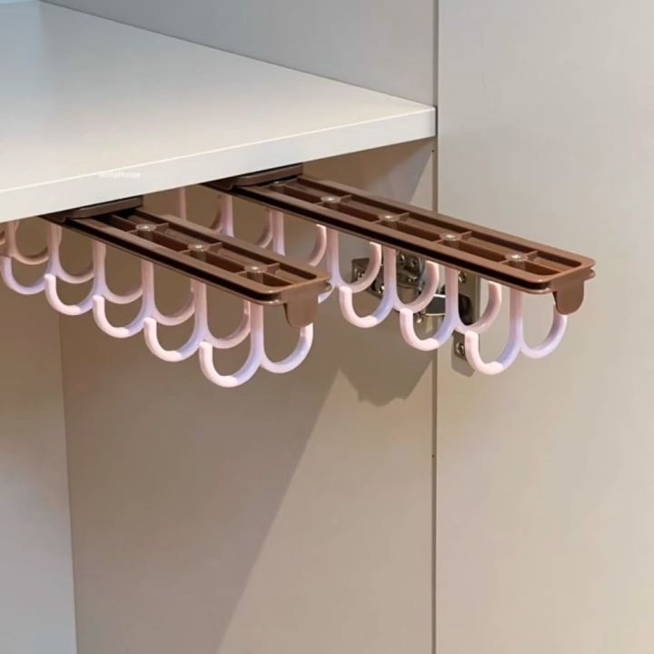 Practical Plastic Retractable Clothes Drying Rack Large Capacity