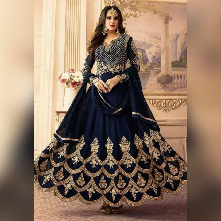 Navy Blue Stylish Grawn For Women