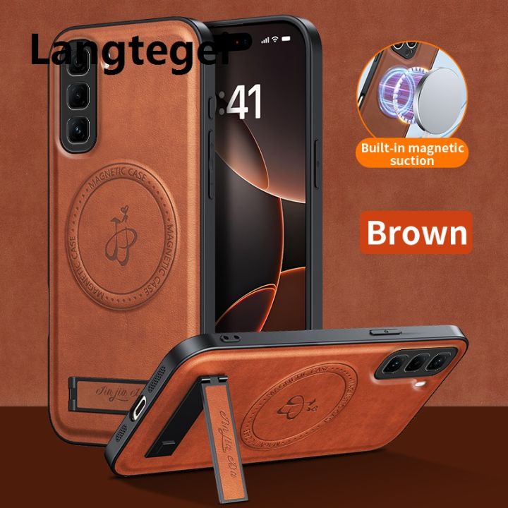 Phone%20case%20For%20infinix%20Hot%2040%2040i%2050%2060%20Pro%20Plus%20Smart%208%20Zero%2030%20Back%20cover%20Light%20Luxury%20Leather%20Texture%20Compatible%20with%20Wireless%20Magnetic%20Accessories%20Versatile%20Bracket%20Cover%20cases%20-%20Image%202